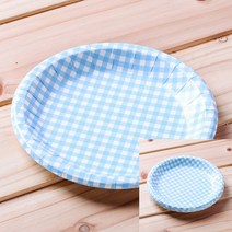 10p 칼라종이접시 블루 18cm 컵밥용기 비빔밥용기 일회용종이접시 식품용기 1회용접시 일회용밥그릇 일회용용기쇼