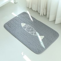 애니멀 면 발매트 주방매트 10종, 목마, 그레이