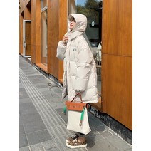 산소 용접기 소형 따뜻한 후드 다운 파카 중간 길이 자켓 및 코트 여성용 두꺼운 한국 패션 다운 코튼 버블 아웃웨어 겨울