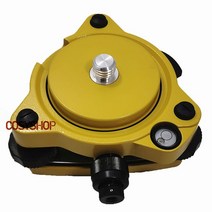 광학 Plummet GPS Tribrach 어댑터 캐리어와 노란색 5/8 x11 마운트 회전 나사 총 역 GNSS, [01] Tribrach and Adapter
