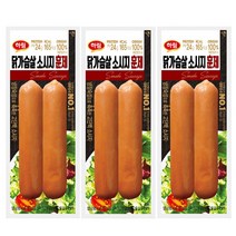 하림 닭가슴살 소시지 훈제 120g, 3팩