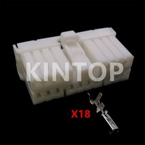 링브로워 유선송풍기 산업용 블로어 엔진 BLOWER 공업용환풍기 1 세트 18 핀 자동차 와이어 커넥터 플라스틱 하우징 소켓 시작 중지 수정 174935-1 173853-1, [01] 1 Set Female