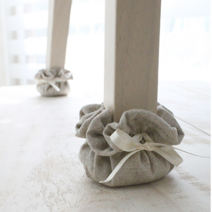 스크레치방지 솔리드린넨 의자발커버 (4P SET), 발커버