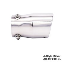 마후라 자동차머플러 머플러팁 배기튜닝 범용 76mm 3 인치 89mm 스테인레스 스틸 파이프 꼬리 목구멍 라이너 파이프 차량 시스템, 스타일 슬리버