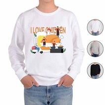 아이러브 치킨 창업 맞춤 맨투맨 여자맨투맨 아동맨투맨 디지털프린팅 커플티 남녀공용 남자맨투맨