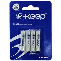 렉셀 LEXEL E-KEEP 니켈 수소 배터리 AAA 충전 건전지 - 4알