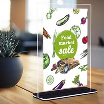 식당 레스토랑 카페 아크릴 테이블메뉴판 가격표 스탠드, 2-아크릴메뉴판-A4, 상품선택