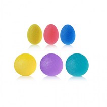 안마볼 악력 혈액순환 마사지 손안마볼 젤리안마볼 재활손목운동 악력기 안마기 에그볼 원형 타원볼, 1-원형 옐로우