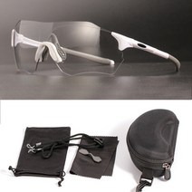 라이딩 글라스 산악 자전거 100% 고글 편광 선글라스 남녀공용 골프 바이크 등산 낚시 오토바이 바람방지 방사 안경 글라스 CL2204017, 화이트 그레이