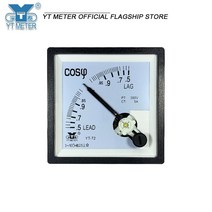 Yt72 삼상 역률 측정기 cos380v 100V 5A 포인터-101 AC 위상 시퀀스 리드 지연 cp72 dh72 크기 68*68mm 단, 02 COS 380V 5A