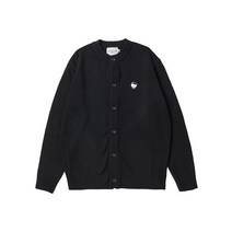 BEYOND CLOSET 비욘드클로젯 ILP 시그니처 와펜 소프트 터치 라운드 가디건 블랙 376453
