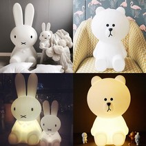 미니비 미피토끼 곰 조명 무드등 수면등, 토끼_너비14 높이28cm (USB 전구색)
