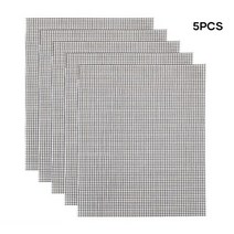 아타고그리들 캠핑무쇠 코팅숯불그릴 화덕 볼케이노 솥뚜껑불판 33 x 40cm 5pcs 그릴 메쉬 매트 야외 그릴용 비 스틱 바베큐 그릴 매트 가스 그릴용 재사용 가능한 바베큐, 검은색