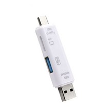 카드리더기 usb sd card 고속 USB3.0 TF 메모리 카드 리더 3 in 1 Type-C OTG 마이크로, 01 WHITE, [01] WHITE