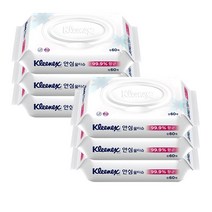 크리넥스 안심 99.9% 항균 60매 물티슈 캡형, 6팩