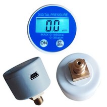 유압 압력 측정 40mm LCD 압력 450psiatm 3V 배터리 R32 B, 01 WHITE