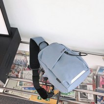 스키 힙색 숄더 크로스백 남녀 패션 브랜드 미니 캐주얼 스포츠 스노우보드 캔버스백, 블루[홀더 없음]