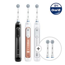 오랄비 전동칫솔 지니어스 리필모 2입(EB602)증정, 지니어스9000 로즈골드 [OG05]_리필모2입(EB6