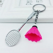 1 Pc 3D 성격 금속 키 링 플라스틱 셔틀 콕 펜 던 트 DIY 매력 체인, [03] Rose red ball