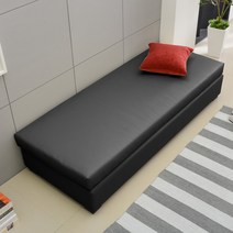 [더젠] 에나1800 인조가죽 평상형소파5(소쿠션별매), 초코브라운