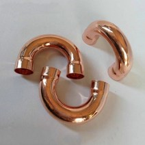 선홈통 PVC 알루미늄 8-19mm 에어컨 냉동 피팅용 두꺼운 구리 U-엘보 180 도 용접 파이프 조인트 3 개, 04 16 x 0.8 x 48 mm