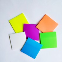 투명 반투명 형광 컬러 필름 접착 메모지 인덱스 플래그 스티키노트, 반투명 화이트