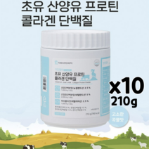 대웅생명과학 아임헬씨 뉴질랜드 초유 산양유 프로틴 콜라겐 단백질 분말 가루 파우더 농축유청 분리우유 분리대두 완두 단백 분말 BCAA 유산균 HACCP 인증 210g, 10통