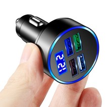 OLAF 12A USB C 차량용 고속 충전 충전기 아이폰 호환 12 11 샤오미 삼성 휴대폰 어댑터 QC 3.0 PD 20W, 4USB