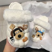 귀여운 짱구 시나모롤 그로밋 디자인 부드러운 층간소음 방지 슬리퍼 실내화 사무실 거실 실내 털 보온 겨울 여름 거실화 커스텀 기능성, AD + 230-235