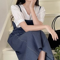 코코블랑 레이크 데님 나시원피스