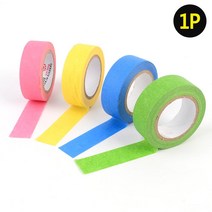 1P 다용도 선물포장 랜덤 컬러 종이테이프 소품고정 촬영필수품 강한접착력 상자마킹 박스테잎