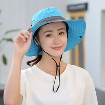 (4시 당일출고) 엘마운틴 메시 여성 등산모자 자외선차단 여자 트래킹 벙거지 모자, 스카이