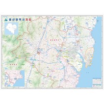 나우맵 울산지도 코팅 정밀 울산광역시 전도, 1개
