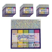 종이나라 홀로그램 색종이, 5색, 15개