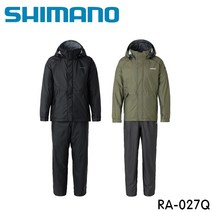 시마노 윤성정품 RA-027Q DS 베이직 레인슈트 낚시복, 블랙L(521798)