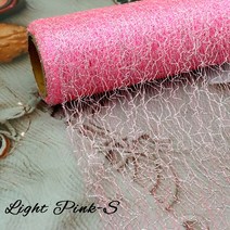 티니핑케이크 15cm 10 야드 오간자 튤 롤 6 인치 웹 메쉬 테이프 DIY 웨딩 부케 의자 새시 테이블 러너 생, 22 Light Pink S