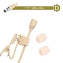 무선핀마이크 공연용무선마이크 펜톤마이크 3.5mm 소형 마이크 베이지 3 핀 4 XLR 클립 옷깃 Shure 무선, 04 D