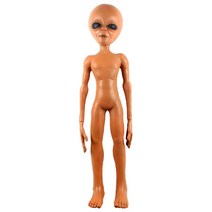 X-메리 장난감 외계인 라텍스 소품 Lifesize UFO Roswell Martian Lil Mayo Area 51 할로윈 파티용 무서운, [01] 40.5 inch Height, 02 Brown_01 40.5 inch Height