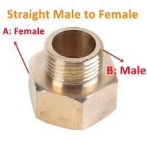 M14 * 1.5 M20 M10 16 22 황동 파이프 육각 니플 피팅 퀵 커플러 어댑터 1/8 1/4 1/2 압력 게이지 변환 구리 조인트, [02] I Male to Female, [05] A M14x1.5, [04] B G1l2  BSP