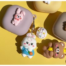 스윗메이트 젤리 곰돌이 귀여운 곰 러블리 커플 우정 갤럭시 버즈라이브 케이스, 버터옐로우