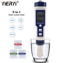 Yieryi-5 인 1 TDS EC PH 염분 온도 측정기 디지털 수질 모니터 테스터 스파 풀 수족관용, EZ-9909_2
