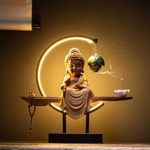 천수관음 LED 관세음보살 조명 불교 무드등 인테리어, 복을 부르는 작은 스님 장신구