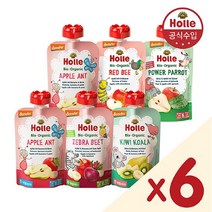 홀레 [홀레] 유기농 이유식 (파우치타입) 6개세트_맛선택 /영유아식 과일 퓨레/아기퓨레/아기간식, 맛:레드비