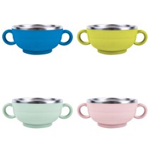 홈앤키즈 릴팡 티어제로 항균 식기세척용 튜브 스텐 양수 대접 스텐대접 양수볼 유아 밥그릇 국그릇, 티어제로 대접_오프민트, 1개