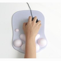 고양이 발바닥 모양의 말랑말랑 손목편한 마우스패드 기, 블랙 오렌지