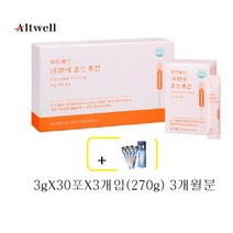 내몸에 효소충전 앨트웰 건강식품 고소한곡물맛의 곡물발효효소 70종곡류 과일 야채발효원료, 3g/270g/90포