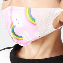 미소담은마스크 3D 마스크 50매 유아 아동 새부리형 어린이 초등학생 유치원 캐릭터 입체, 소형 3D 무지개