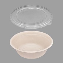 우동 샐러드 PB40 펄프 원형볼 40온스 용기 PBL03 뚜껑 세트 500개, 단품, 단품
