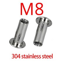 꽃잎 리벳 너트 M4 M5 M6 M8 304 스테인레스 스틸 볼트 캡 슬롯 형 풀 컬러 아연 도금 자동차 번호판 고정 나사 페탈, 304 M8(2pcs)