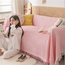북유럽 겨울 소파 커버 ins 소파 타월 소파 커버 풀커버 범용 소파 매트 망홍 방진 커버 담요, 모노와플양면사용가능